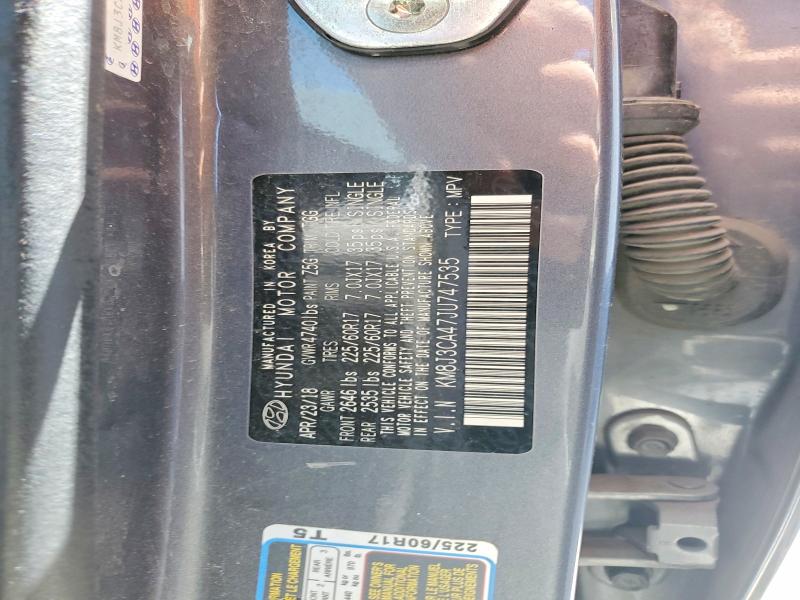2018 Hyundai Tucson მანქანა იყიდება აუქციონზე, vin: KM8J3CA47JU747535, აუქციონის ნომერი: 53940346