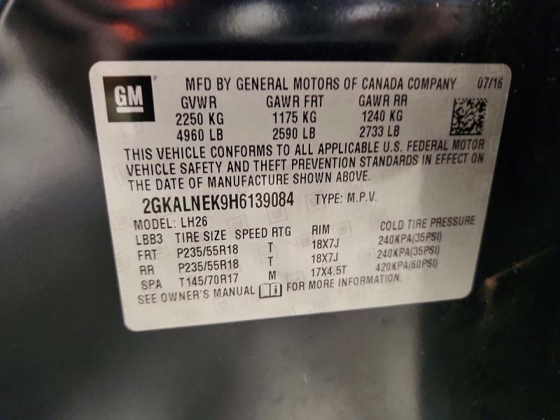 Продажа на аукционе авто 2017 Gmc Terrain, vin: 2GKALNEK9H6139084, номер лота: 53378706