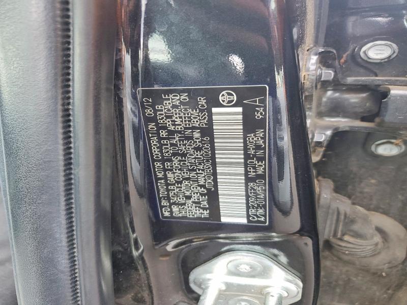 53657286 :رقم المزاد ، JTDKDTB3XC1020616 vin ، 2012 Toyota Prius C مزاد بيع