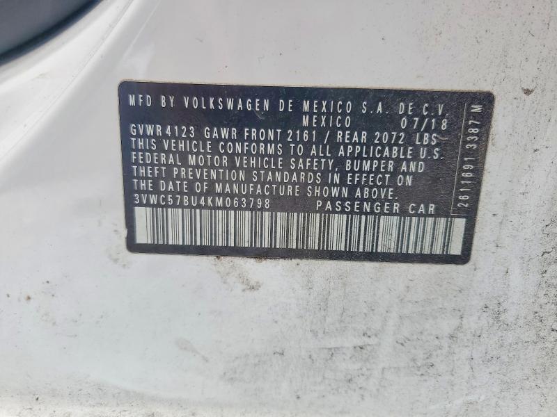 Продаж на аукціоні авто 2019 Volkswagen Jetta, vin: 3VWC57BU4KM063798, номер лоту: 54627756