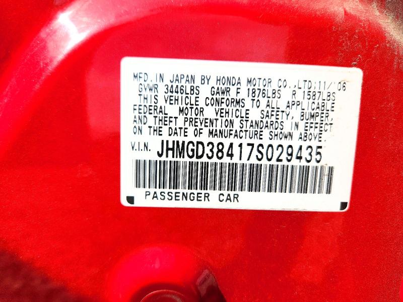 Aukcja sprzedaży 2007 Honda Fit, vin: JHMGD38417S029435, numer aukcji: 54889916