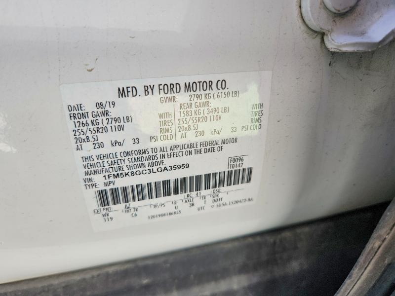 Aukcja sprzedaży 2020 Ford Explorer, vin: 1FM5K8GC3LGA35959, numer aukcji: 55366946