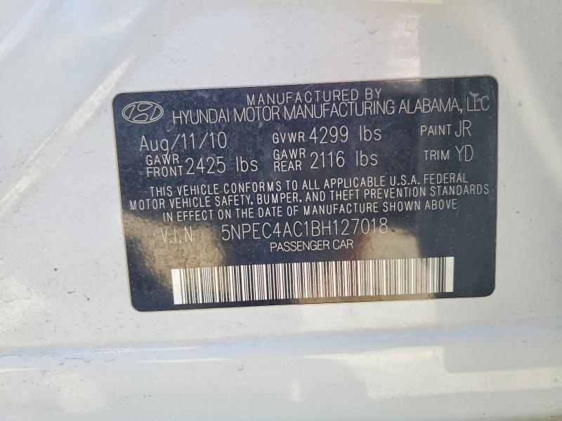 Продаж на аукціоні авто 2011 Hyundai Sonata, vin: 5NPEC4AC1BH127018, номер лоту: 53025316