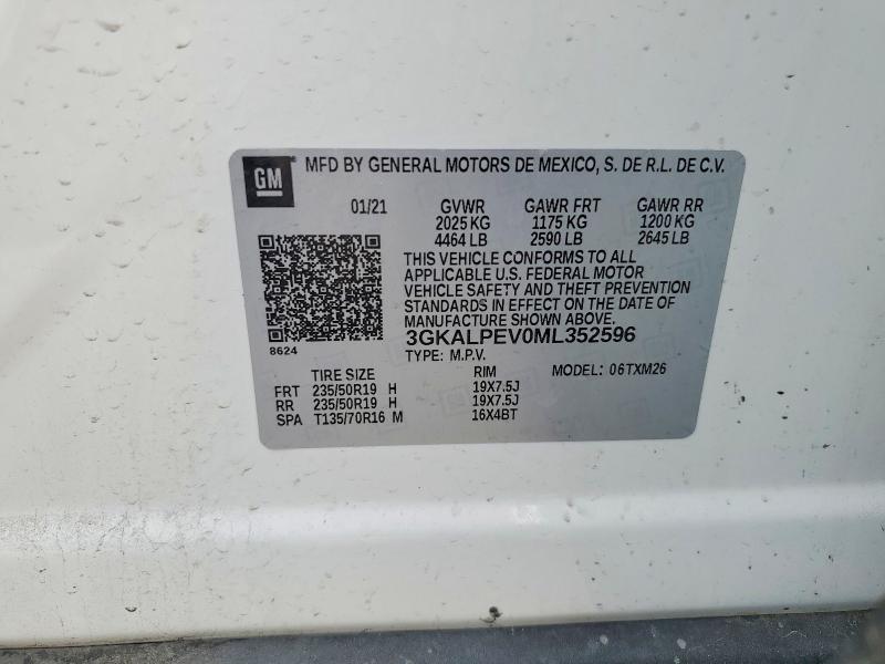 52752376 :رقم المزاد ، 3GKALPEV0ML352596 vin ، 2021 Gmc Terrain مزاد بيع