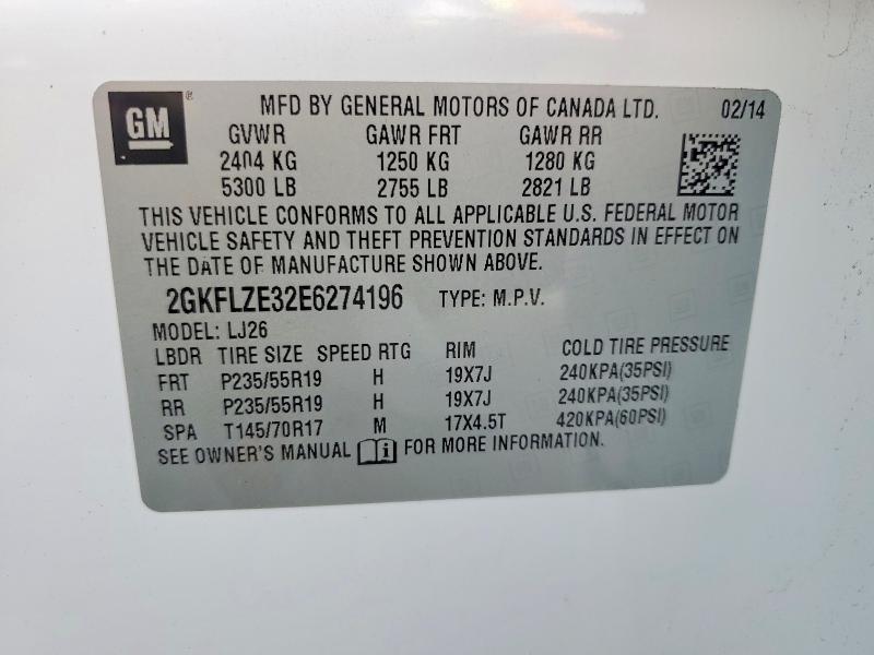 2014 Gmc Terrain მანქანა იყიდება აუქციონზე, vin: 2GKFLZE32E6274196, აუქციონის ნომერი: 54432966