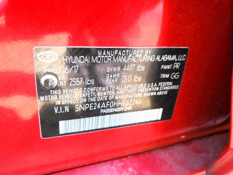 Продаж на аукціоні авто 2017 Hyundai Sonata, vin: 5NPE24AF0HH562246, номер лоту: 52471746
