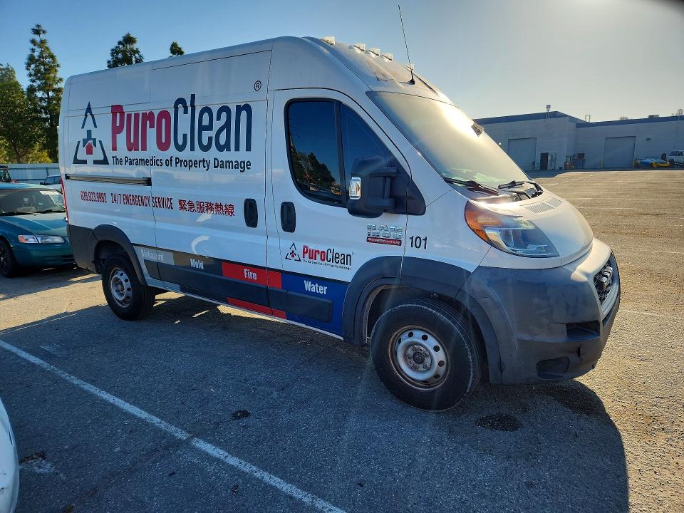 53208266 :رقم المزاد ، 3C6TRVBG9KE533217 vin ، 2019 Ram Promaster 1500 مزاد بيع
