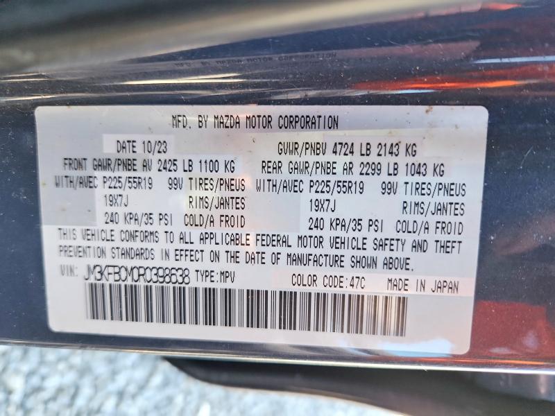 53835536 :رقم المزاد ، JM3KFBCM0R0398638 vin ، 2024 Mazda Cx-5 مزاد بيع