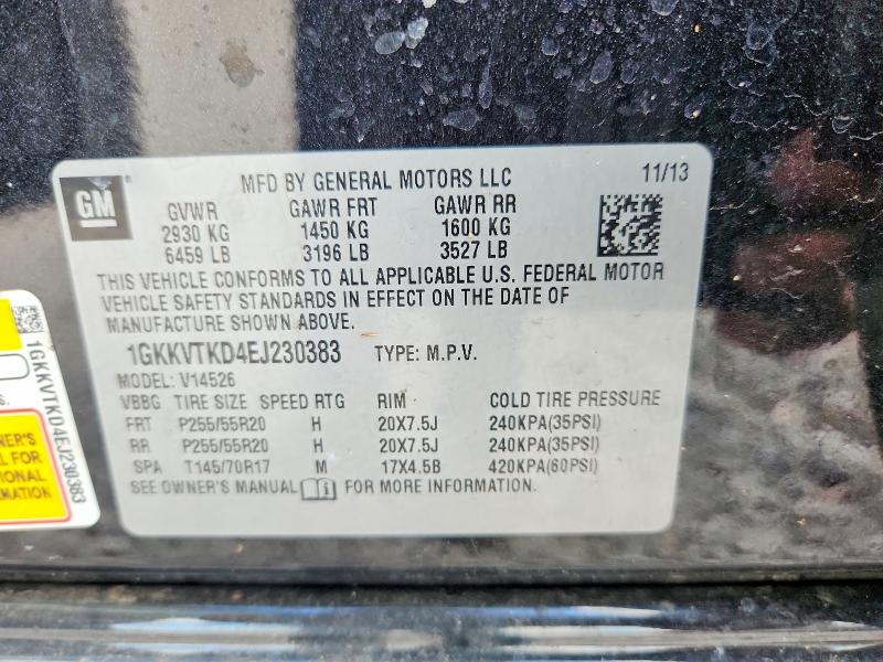 Aukcja sprzedaży 2014 Gmc Acadia, vin: 1GKKVTKD4EJ230383, numer aukcji: 52500676