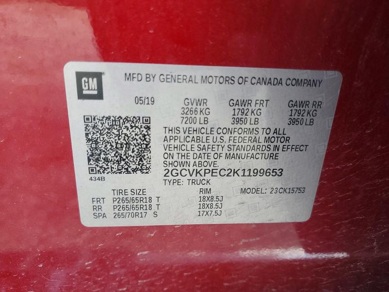 Продажа на аукционе авто 2019 Chevrolet Silverado Ld, vin: 2GCVKPEC2K1199653, номер лота: 55242356