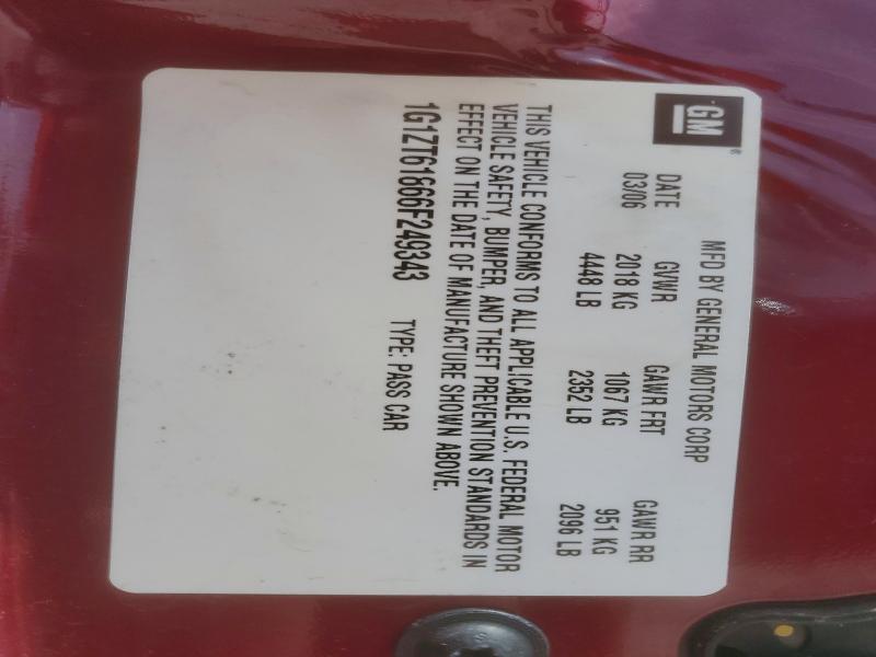 Продажа на аукционе авто 2006 Chevrolet Malibu, vin: 1G1ZT61866F249343, номер лота: 55349266