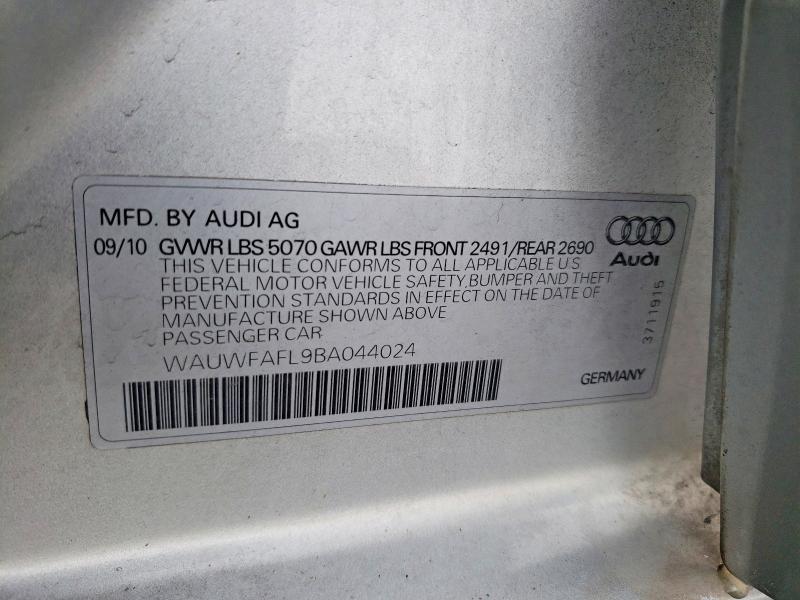 Aukcja sprzedaży 2011 Audi A4, vin: WAUWFAFL9BA044024, numer aukcji: 52086366