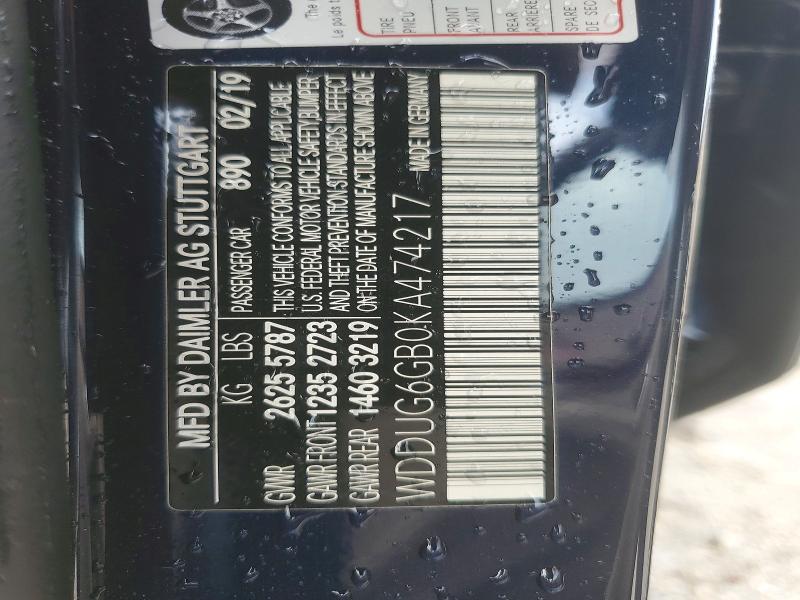 Продаж на аукціоні авто 2019 Mercedes-benz S, vin: WDDUG6GB0KA474217, номер лоту: 51820056