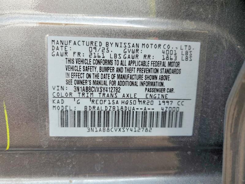 Продажа на аукционе авто 2025 Nissan Sentra, vin: 3N1AB8CVXSY412782, номер лота: 52998836