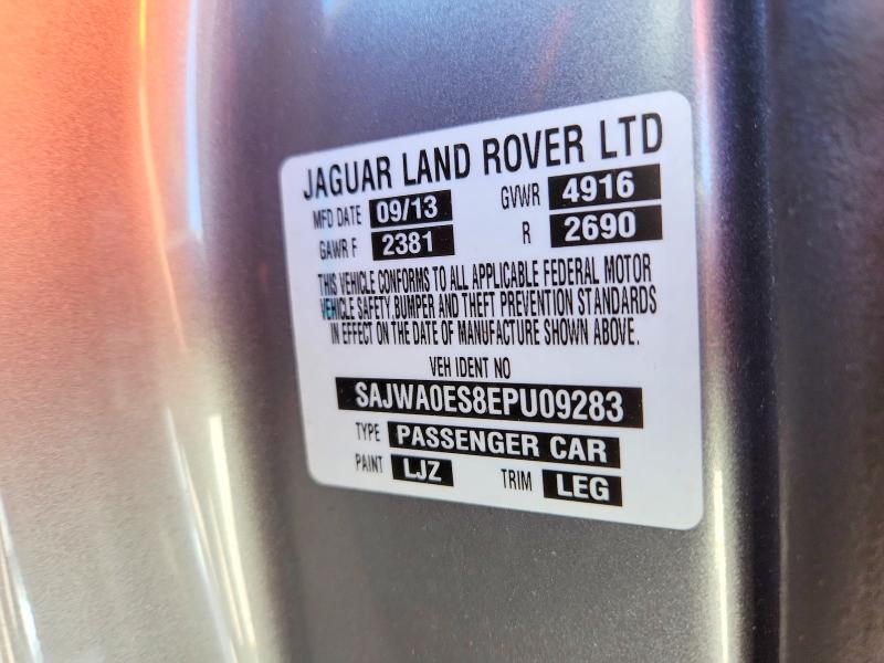 2014 Jaguar Xf მანქანა იყიდება აუქციონზე, vin: SAJWA0ES8EPU09283, აუქციონის ნომერი: 53785106