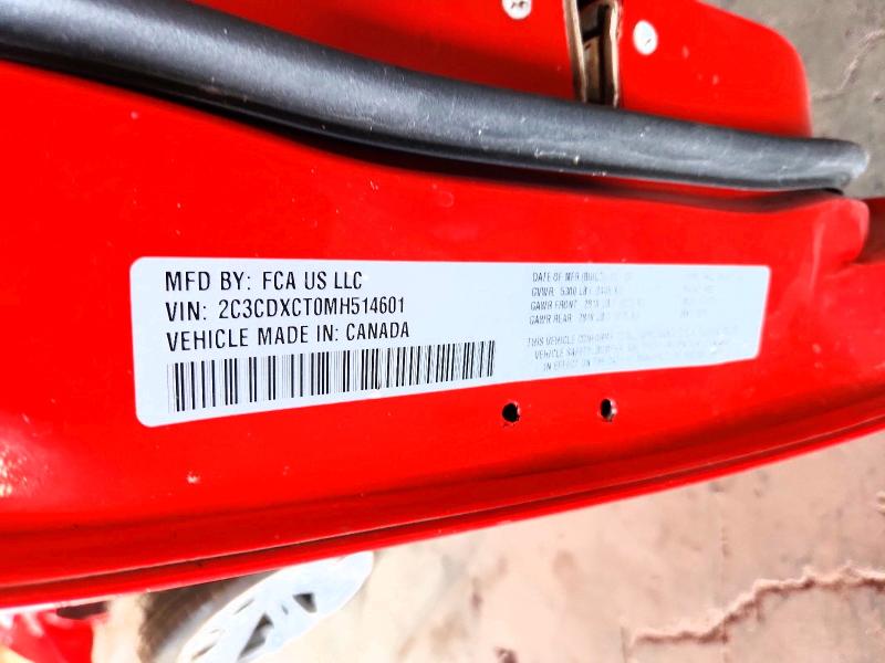 51899826 :رقم المزاد ، 2C3CDXCT0MH514601 vin ، 2021 Dodge Charger مزاد بيع