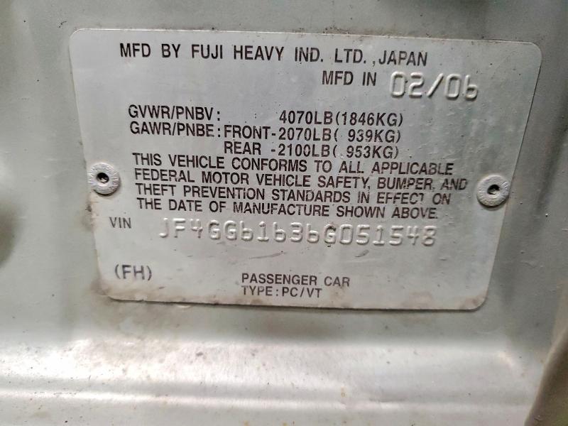 2006 Saab 9-2 მანქანა იყიდება აუქციონზე, vin: JF4GG61636G051548, აუქციონის ნომერი: 52959886
