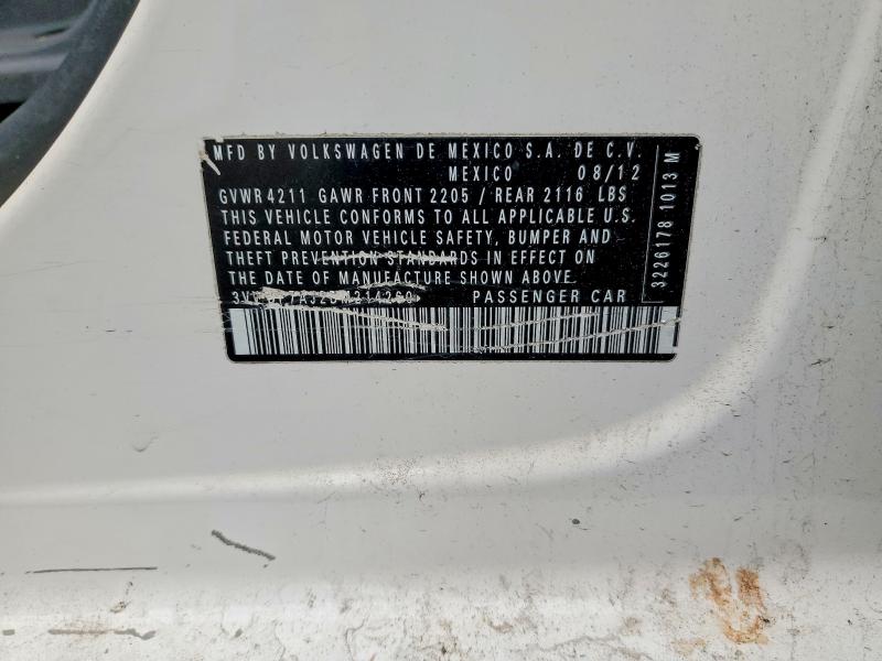 53250156 :رقم المزاد ، 3VWDP7AJ2DM214260 vin ، 2013 Volkswagen Jetta مزاد بيع