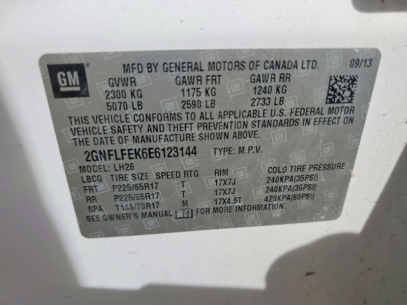 2014 Chevrolet Equinox მანქანა იყიდება აუქციონზე, vin: 2GNFLFEK6E6123144, აუქციონის ნომერი: 54320386