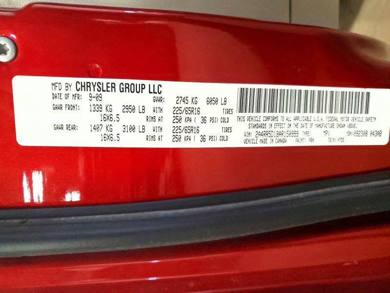 2010 Chrysler Town & Country მანქანა იყიდება აუქციონზე, vin: 2A4RR5D18AR150999, აუქციონის ნომერი: 52944026