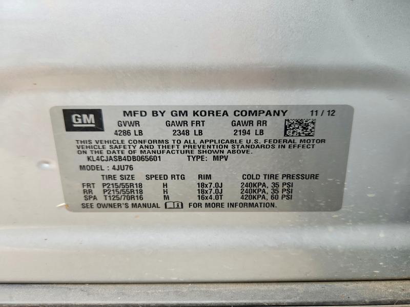 Продажа на аукционе авто 2013 Buick Encore, vin: KL4CJASB4DB065601, номер лота: 55154756