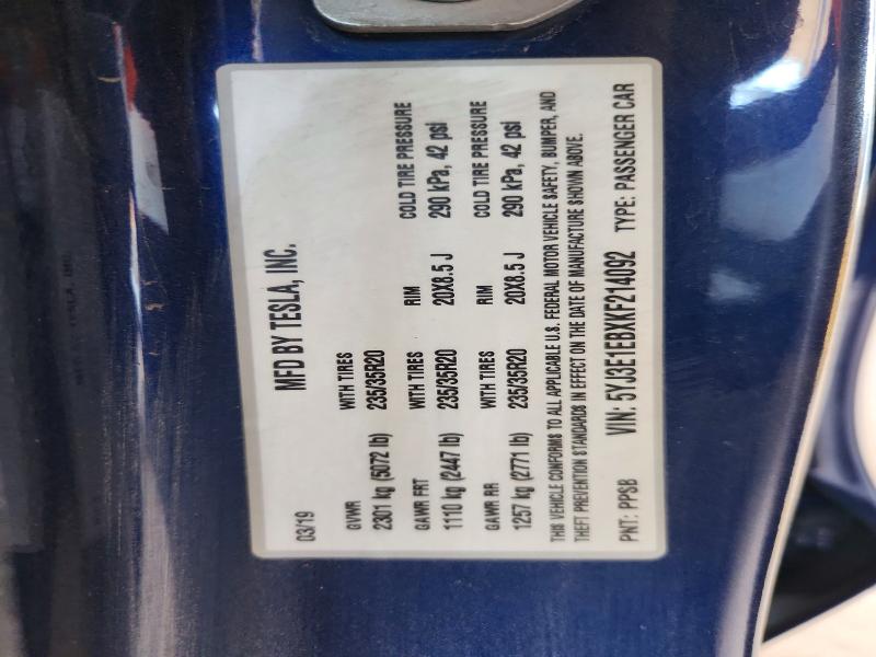 Продаж на аукціоні авто 2019 Tesla Model 3, vin: 5YJ3E1EBXKF214092, номер лоту: 53848596