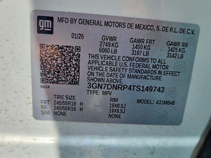 Продаж на аукціоні авто 2026 Chevrolet Equinox, vin: 3GN7DNRP4TS149743, номер лоту: 52601756