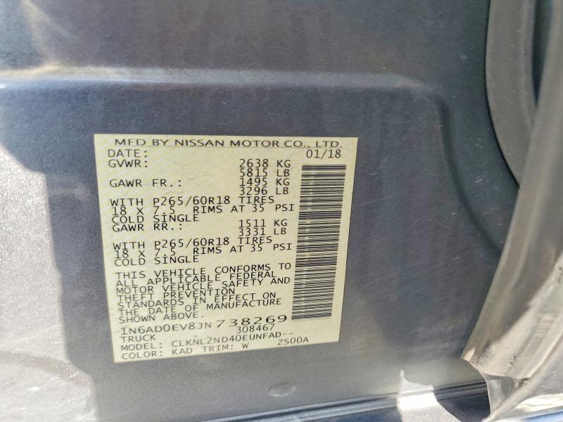 Продаж на аукціоні авто 2018 Nissan Frontier, vin: 1N6AD0EV8JN738269, номер лоту: 52606686
