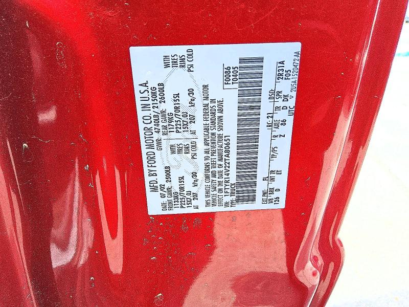 Aukcja sprzedaży 2002 Ford Ranger, vin: 1FTYR14V22TA80651, numer aukcji: 52531626