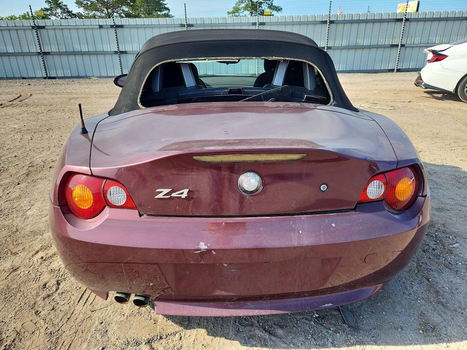 54214056 :رقم المزاد ، 4USBT33403LR62490 vin ، 2003 Bmw Z4 مزاد بيع