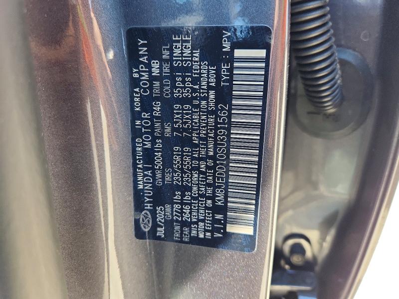 Aukcja sprzedaży 2025 Hyundai Tucson, vin: KM8JEDD10SU391562, numer aukcji: 53322526
