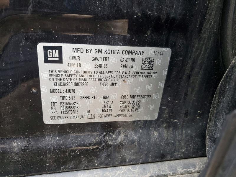 Продаж на аукціоні авто 2017 Buick Encore, vin: KL4CJASB8HB078986, номер лоту: 54352536