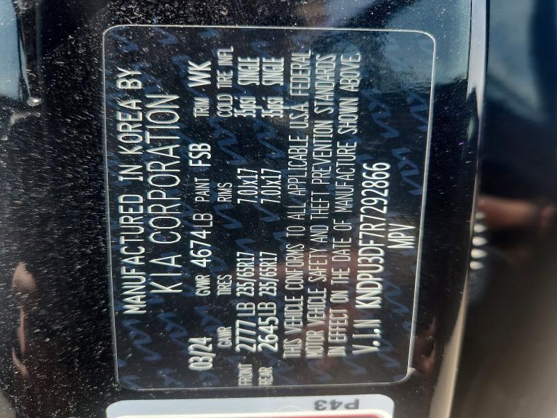 Продажа на аукционе авто 2024 Kia Sportage, vin: KNDPU3DF7R7292866, номер лота: 52677056