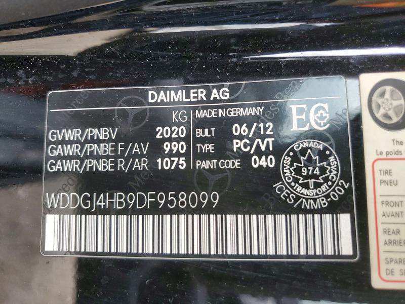 2013 Mercedes-benz C მანქანა იყიდება აუქციონზე, vin: WDDGJ4HB9DF958099, აუქციონის ნომერი: 51602656