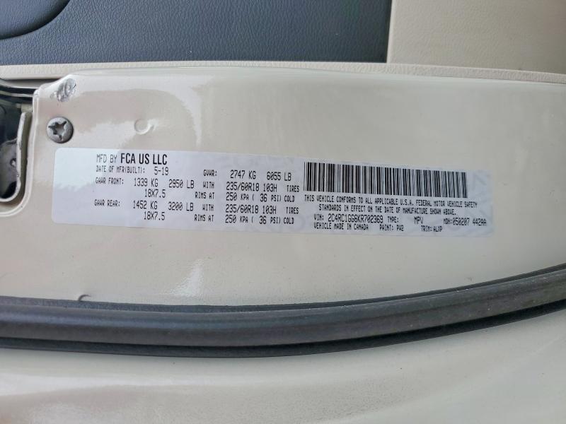 Продаж на аукціоні авто 2019 Chrysler Pacifica, vin: 2C4RC1GG6KR702369, номер лоту: 54255766
