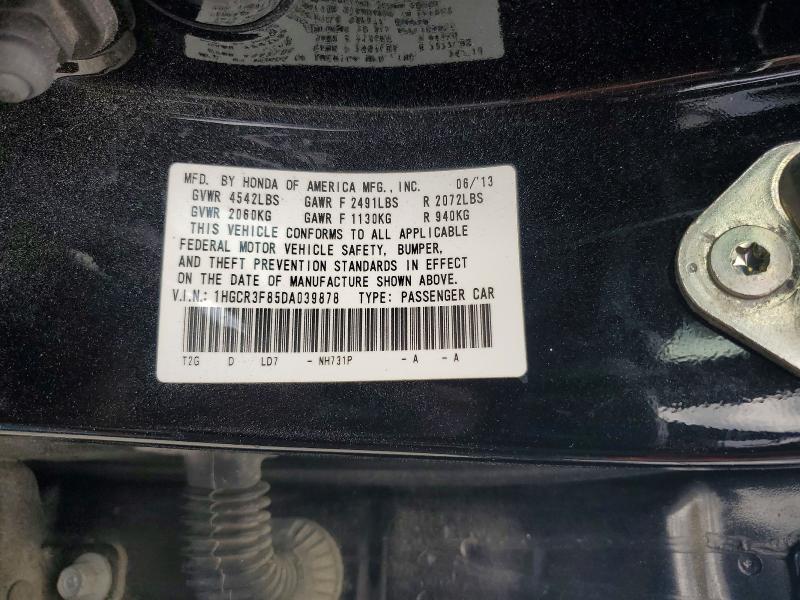 Продажа на аукционе авто 2013 Honda Accord, vin: 1HGCR3F85DA039878, номер лота: 53805146