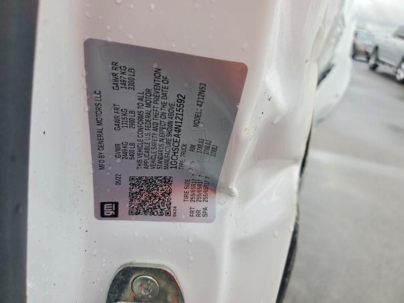 2022 Chevrolet Colorado მანქანა იყიდება აუქციონზე, vin: 1GCHSCEA4N1215592, აუქციონის ნომერი: 54695206