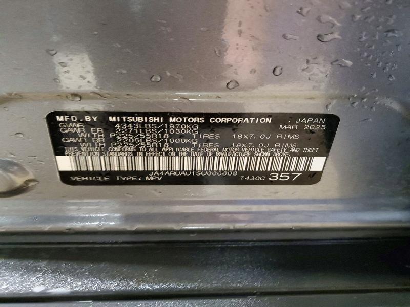 53033316 :رقم المزاد ، JA4ARUAU1SU006608 vin ، 2025 Mitsubishi Outlander Sport مزاد بيع