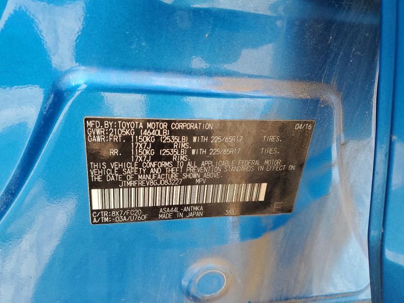 53111546 :رقم المزاد ، JTMRFREV8GJ083227 vin ، 2016 Toyota Rav4 مزاد بيع