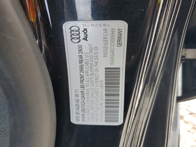 Продажа на аукционе авто 2012 Audi A7, vin: WAUSGAFC7CN005969, номер лота: 53265316