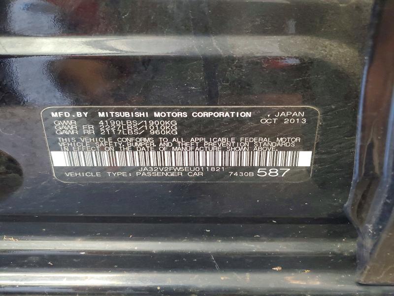 53607426 :رقم المزاد ، JA32V2FW5EU011821 vin ، 2014 Mitsubishi Lancer مزاد بيع