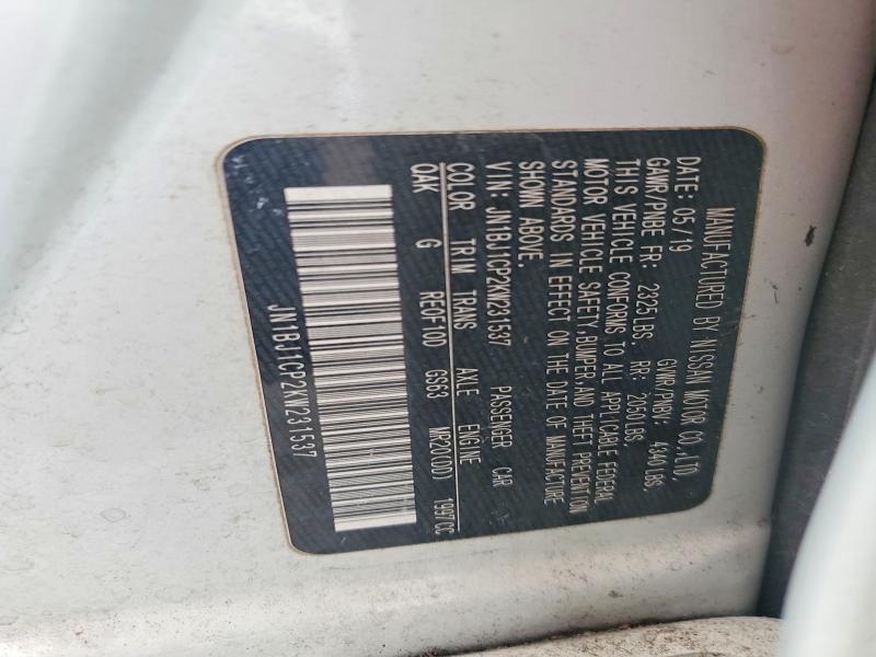 53402536 :رقم المزاد ، JN1BJ1CP2KW231537 vin ، 2019 Nissan Rogue Sport مزاد بيع
