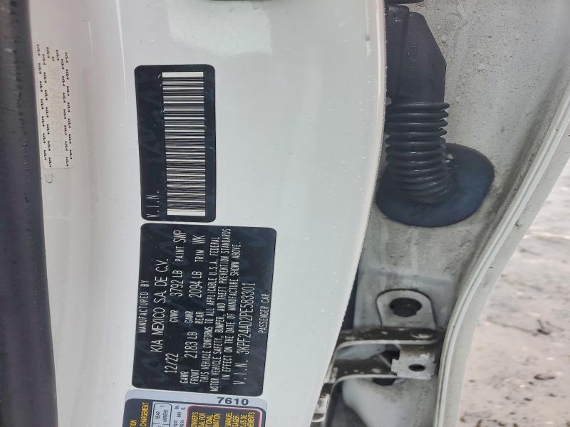 2023 Kia Forte მანქანა იყიდება აუქციონზე, vin: 3KPF24AD2PE583301, აუქციონის ნომერი: 54355146