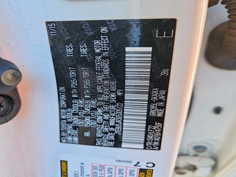 2016 Toyota 4runner მანქანა იყიდება აუქციონზე, vin: JTEBU5JR3G5305122, აუქციონის ნომერი: 54278946