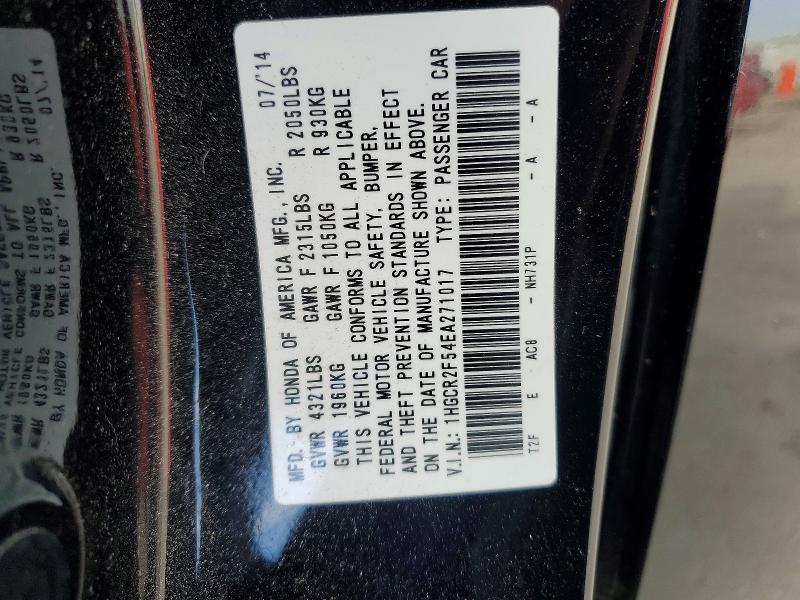 Aukcja sprzedaży 2014 Honda Accord, vin: 1HGCR2F54EA271017, numer aukcji: 52706716
