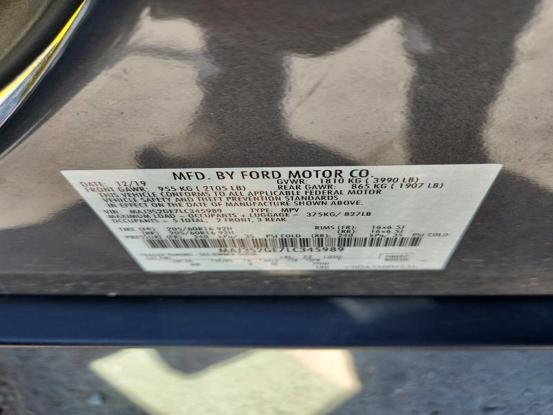 Продажа на аукционе авто 2020 Ford Ecosport, vin: MAJ3S2GE7LC345989, номер лота: 52515146