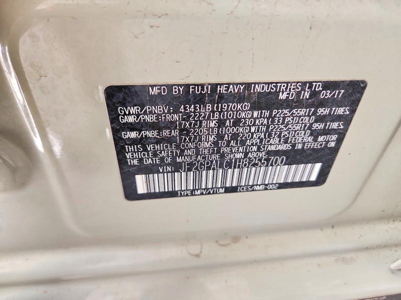 Aukcja sprzedaży 2017 Subaru Crosstrek, vin: JF2GPALC1H8255700, numer aukcji: 55115226