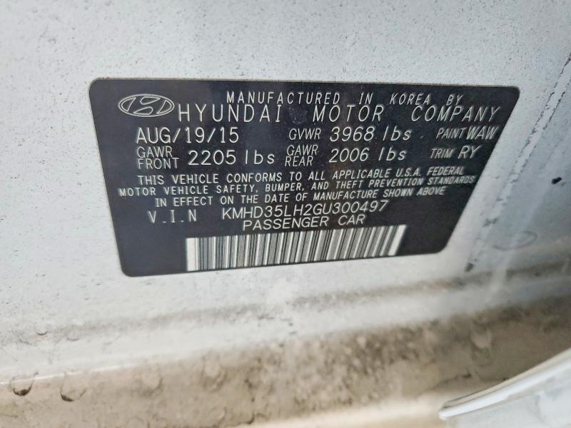 52769716 :رقم المزاد ، KMHD35LH2GU300497 vin ، 2016 Hyundai Elantra Gt مزاد بيع