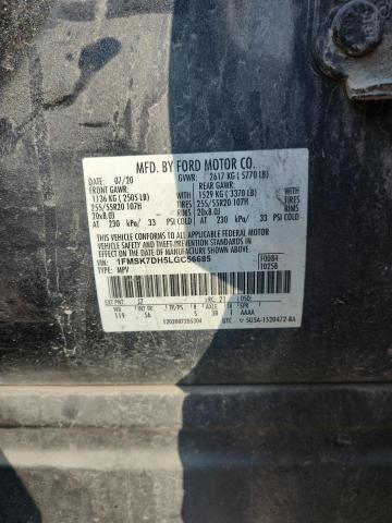 54134636 :رقم المزاد ، 1FMSK7DH5LGC56685 vin ، 2020 Ford Explorer مزاد بيع