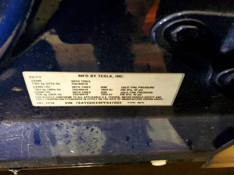 Aukcja sprzedaży 2023 Tesla Model Y, vin: 7SAYGDEE8PF847003, numer aukcji: 53537416